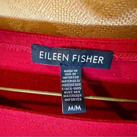 EILEEN FISHER — red, oversized top that comes to mid-thigh - Picture 3 of 6